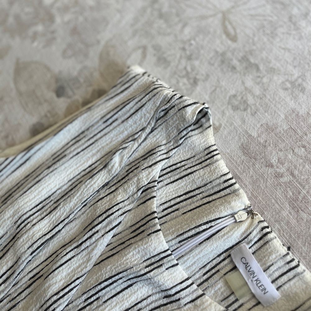 Calvin Klein Black Striped and White Sleeveless Sundress - Picture 11 of 14